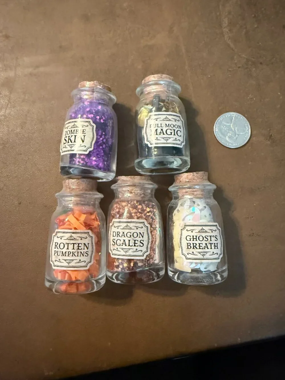 2022 Target Bullseye Playground Halloween Decor Potion Bottles Set of 5
